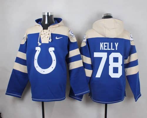 Nike Colts #78 Ryan Kelly Royal Blue Player Pullover Hoodie inbean