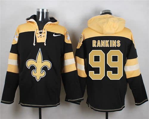 Nike Saints #99 Sheldon Rankins Black Player Pullover NFL Hoodie inbean