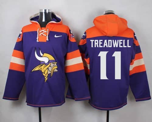 Nike Vikings #11 Laquon Treadwell Purple Player Pullover NFL Hoodie inbean