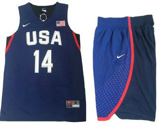 2016 Olympics Team USA Men's #14 Danny Green Navy Blue Revolution 30 Swingman Basketball Jersey With Shorts inbean