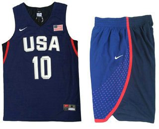 2016 Olympics Team USA Men's #10 Kyrie Irving Navy Blue Revolution 30 Swingman Basketball Jersey With Shorts inbean