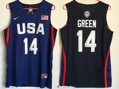 2016 Olympics Team USA Men's #14 Draymond Green Navy Blue Revolution 30 Swingman Basketball Jersey inbean