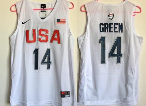 2016 Olympics Team USA Men's #14 Draymond Green White Revolution 30 Swingman Basketball Jersey inbean