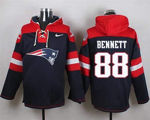 Nike Patriots #88 Martellus Bennett Navy Blue Player Pullover NFL Hoodie inbean