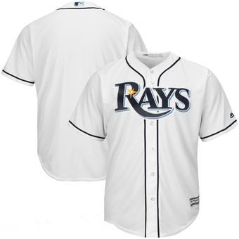 Youth Tampa Bay Rays Blank White Home MLB Cool Base Stitched Baseball Jersey inbean