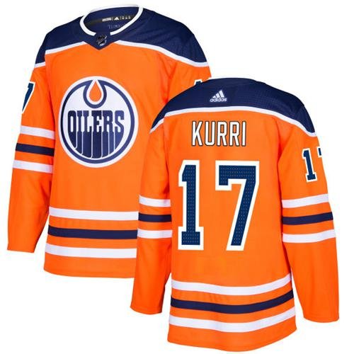 Adidas Edmonton Oilers #17 Jari Kurri Orange Home Authentic Stitched NHL Jersey inbean