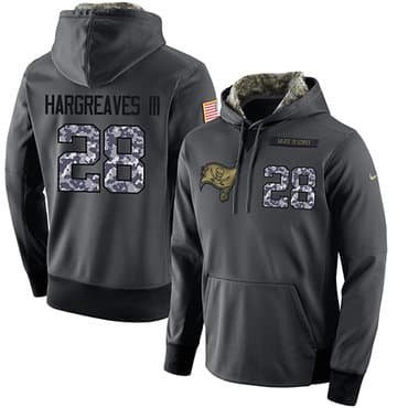 NFL Men's Nike Tampa Bay Buccaneers #28 Vernon Hargreaves III Stitched Black Anthracite Salute to Service Player Performance Hoodie inbean