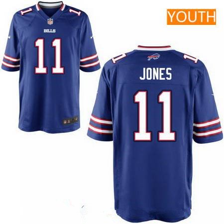 Youth 2017 NFL Draft Buffalo Bills #11 Zay Jones Royal Blue Team Color Stitched NFL Nike Game Jersey inbean