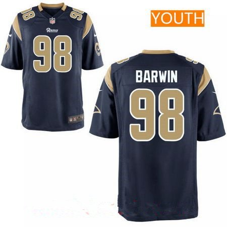 Youth Los Angeles Rams #98 Connor Barwin Navy Blue Team Color Stitched NFL Nike Game Jersey inbean