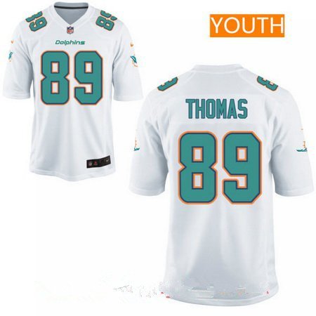 Youth Miami Dolphins #89 Julius Thomas White Road Stitched NFL Nike Game Jersey inbean