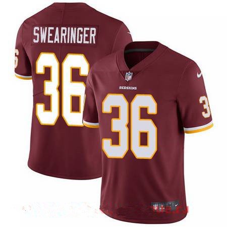 Youth Washington Redskins #36 D.J. Swearinger Burgundy Red Team Color Stitched NFL Nike Game Jersey inbean