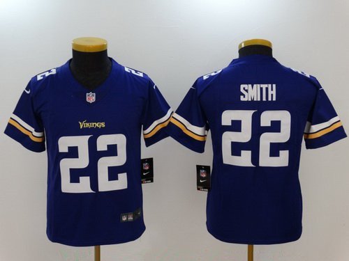 Youth Minnesota Vikings #22 Harrison Smith Purple 2017 Vapor Untouchable Stitched NFL Nike Limited Jersey inbean