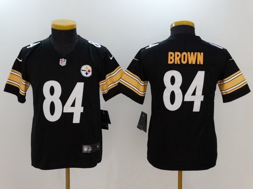 Youth Pittsburgh Steelers #84 Antonio Brown Black 2017 Vapor Untouchable Stitched NFL Nike Limited Jersey inbean