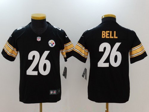 Youth Pittsburgh Steelers #26 Le'Veon Bell Black 2017 Vapor Untouchable Stitched NFL Nike Limited Jersey inbean