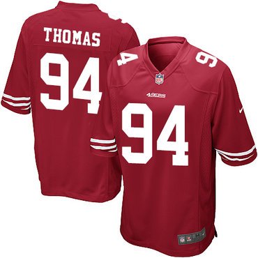 Youth Nike 49ers #94 Solomon Thomas Red Team Color Stitched NFL Elite Jersey inbean