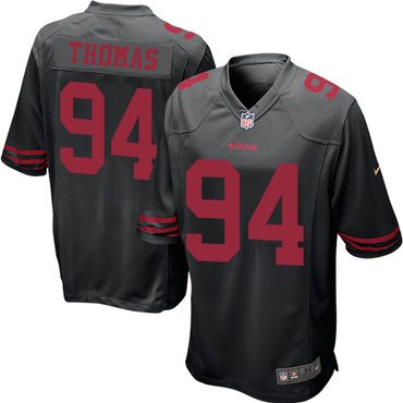 Youth Nike 49ers #94 Solomon Thomas Black Alternate Stitched NFL Elite Jersey inbean