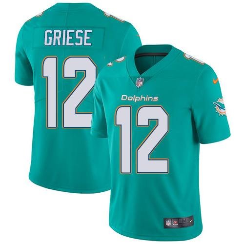 Youth Nike Dolphins #12 Bob Griese Aqua Green Team Color Stitched NFL Vapor Untouchable Limited Jersey inbean