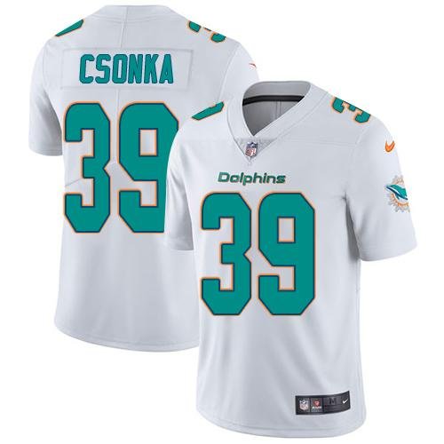 Youth Nike Dolphins #39 Larry Csonka White Stitched NFL Vapor Untouchable Limited Jersey inbean