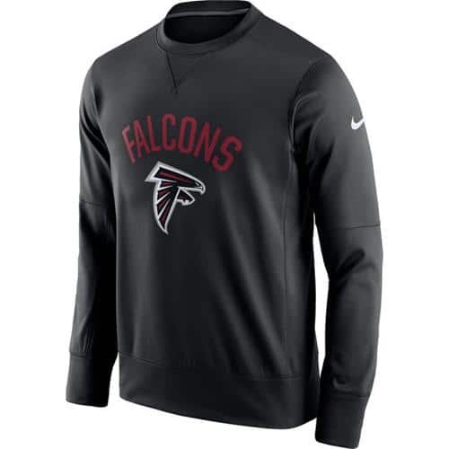 Men's Atlanta Falcons Nike Black Sideline Circuit Performance Sweatshirt inbean