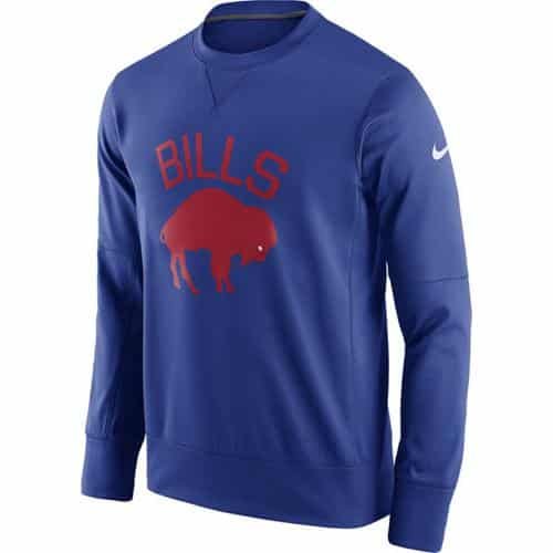 Men's Buffalo Bills Nike Royal Circuit Alternate Sideline Performance Sweatshirt inbean