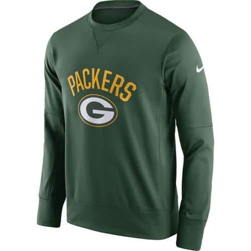 Men's Green Bay Packers Nike Green Sideline Circuit Performance Sweatshirt inbean