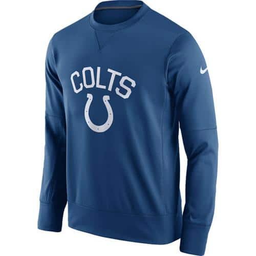 Men's Indianapolis Colts Nike Royal Sideline Circuit Performance Sweatshirt inbean