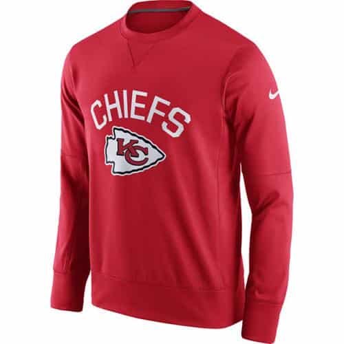 Men's Kansas City Chiefs Nike Red Sideline Circuit Performance Sweatshirt inbean