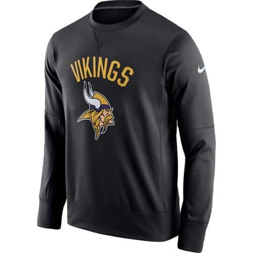 Men's Minnesota Vikings Nike Black Sideline Circuit Performance Sweatshirt inbean