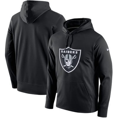 Men's Oakland Raiders Nike Black Circuit Logo Essential Performance Hoodie inbean