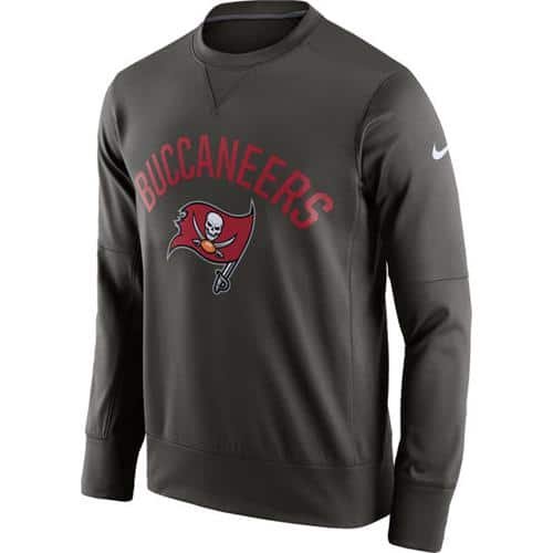 Men's Tampa Bay Buccaneers Nike Pewter Sideline Circuit Performance Sweatshirt inbean