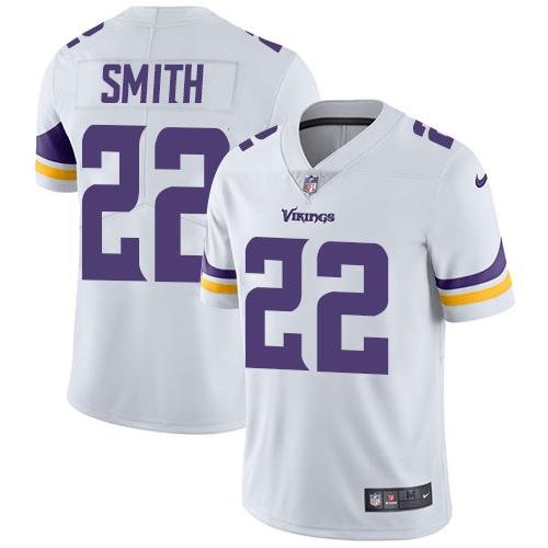 Youth Nike Minnesota Vikings #22 Harrison Smith White Stitched NFL Vapor Untouchable Limited Jersey inbean