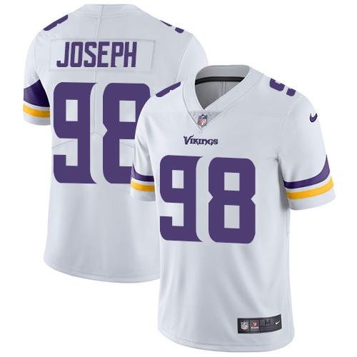 Youth Nike Minnesota Vikings #98 Linval Joseph White Stitched NFL Vapor Untouchable Limited Jersey inbean