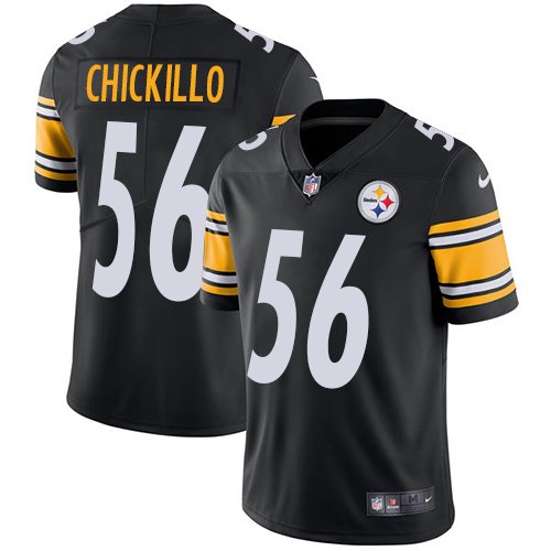 Youth Pittsburgh Steelers #56 Anthony Chickillo Black Nike NFL Home Vapor Untouchable Limited Jersey inbean