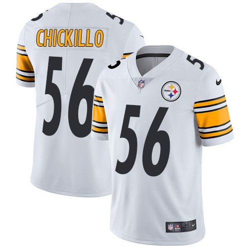 Youth Pittsburgh Steelers #56 Anthony Chickillo White Nike NFL Road Vapor Untouchable Limited Jersey inbean