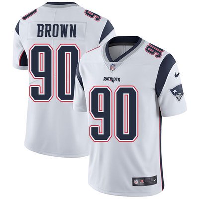 Youth Nike New England Patriots #90 Malcom Brown White Stitched NFL Vapor Untouchable Limited Jersey inbean