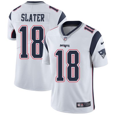 Youth Nike New England Patriots #18 Matt Slater White Stitched NFL Vapor Untouchable Limited Jersey inbean