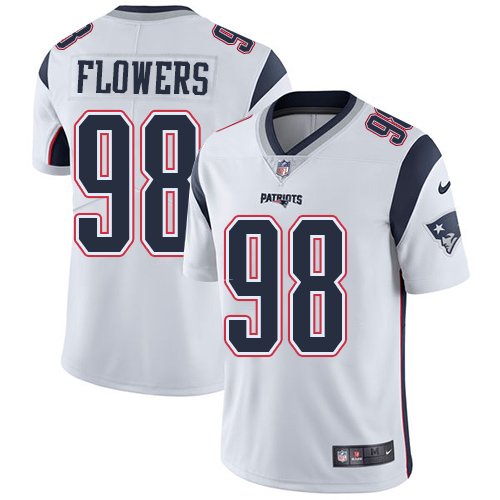 Youth Nike New England Patriots #98 Trey Flowers White Stitched NFL Vapor Untouchable Limited Jersey inbean