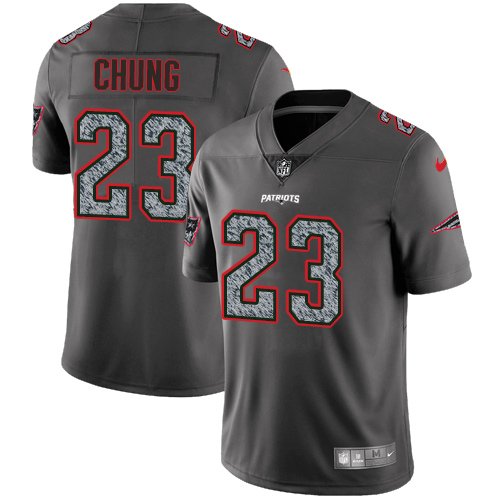 Youth Nike New England Patriots #23 Patrick Chung Gray Static Stitched NFL Vapor Untouchable Limited Jersey inbean