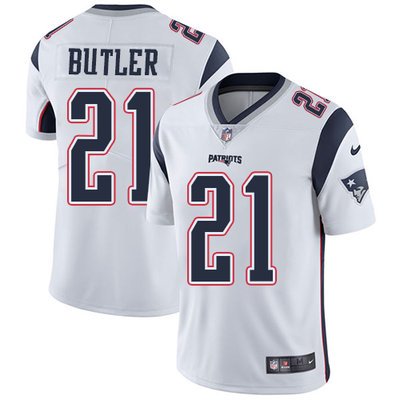 Youth Nike New England Patriots #21 Malcolm Butler White Stitched NFL Vapor Untouchable Limited Jersey inbean