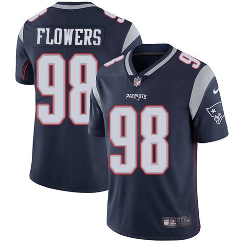 Youth Nike New England Patriots #98 Trey Flowers Navy Blue Team Color Stitched NFL Vapor Untouchable Limited Jersey inbean