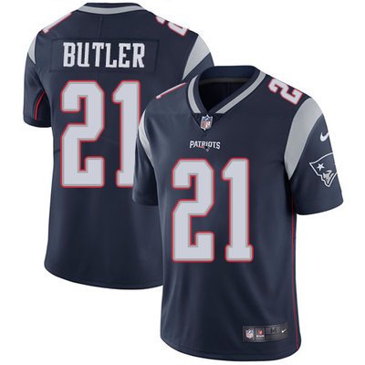 Youth Nike New England Patriots #21 Malcolm Butler Navy Blue Team Color Stitched NFL Vapor Untouchable Limited Jersey inbean