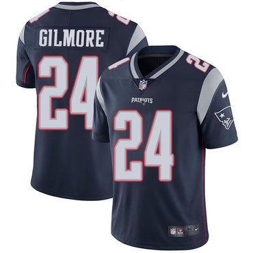 Youth Nike New England Patriots #24 Stephon Gilmore Navy Blue Team Color Stitched NFL Vapor Untouchable Limited Jersey inbean