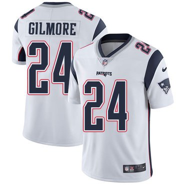 Youth Nike New England Patriots #24 Stephon Gilmore White Stitched NFL Vapor Untouchable Limited Jersey inbean