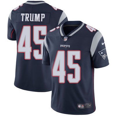 Youth Nike New England Patriots #45 Donald Trump Navy Blue Team Color Youth Stitched NFL Vapor Untouchable Limited Jersey inbean