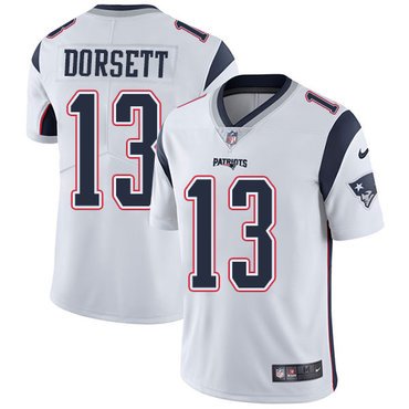 Youth Nike New England Patriots #13 Phillip Dorsett White Stitched NFL Vapor Untouchable Limited Jersey inbean