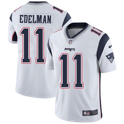 Youth Nike New England Patriots #11 Julian Edelman White Stitched NFL Vapor Untouchable Limited Jersey inbean