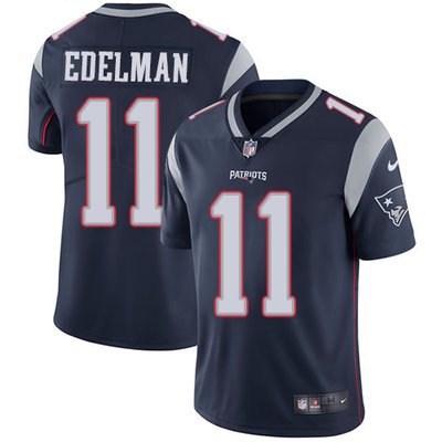 Youth Nike New England Patriots #11 Julian Edelman Navy Blue Team Color Stitched NFL Vapor Untouchable Limited Jersey inbean