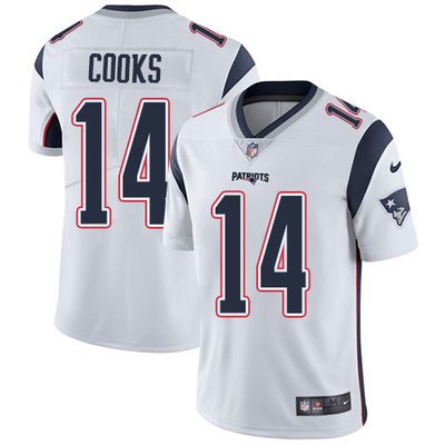 Youth Nike New England Patriots #14 Brandin Cooks White Stitched NFL Vapor Untouchable Limited Jersey inbean