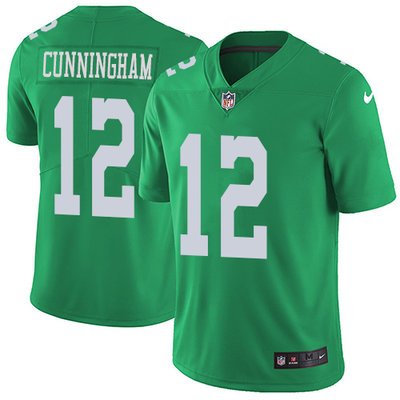 Youth Nike Philadelphia Eagles #12 Randall Cunningham Green Stitched NFL Limited Rush Jersey inbean