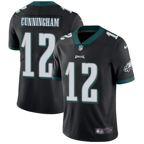 Youth Nike Philadelphia Eagles #12 Randall Cunningham Black Alternate Stitched NFL Vapor Untouchable Limited Jersey inbean